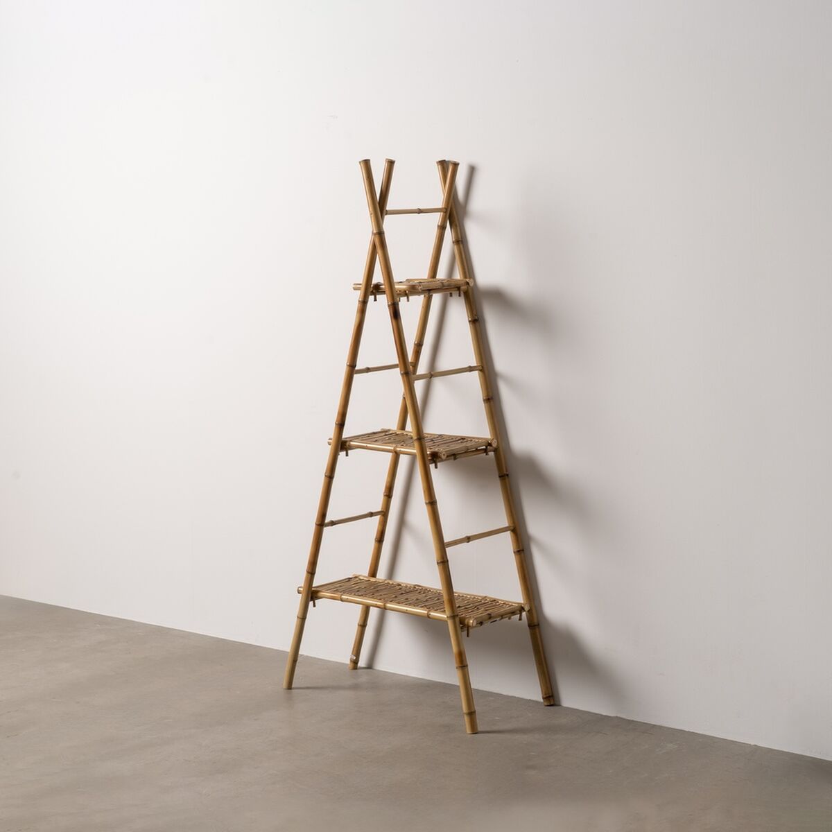Regál béžový bambus 78 x 40 x 165 cm – obrázek 2