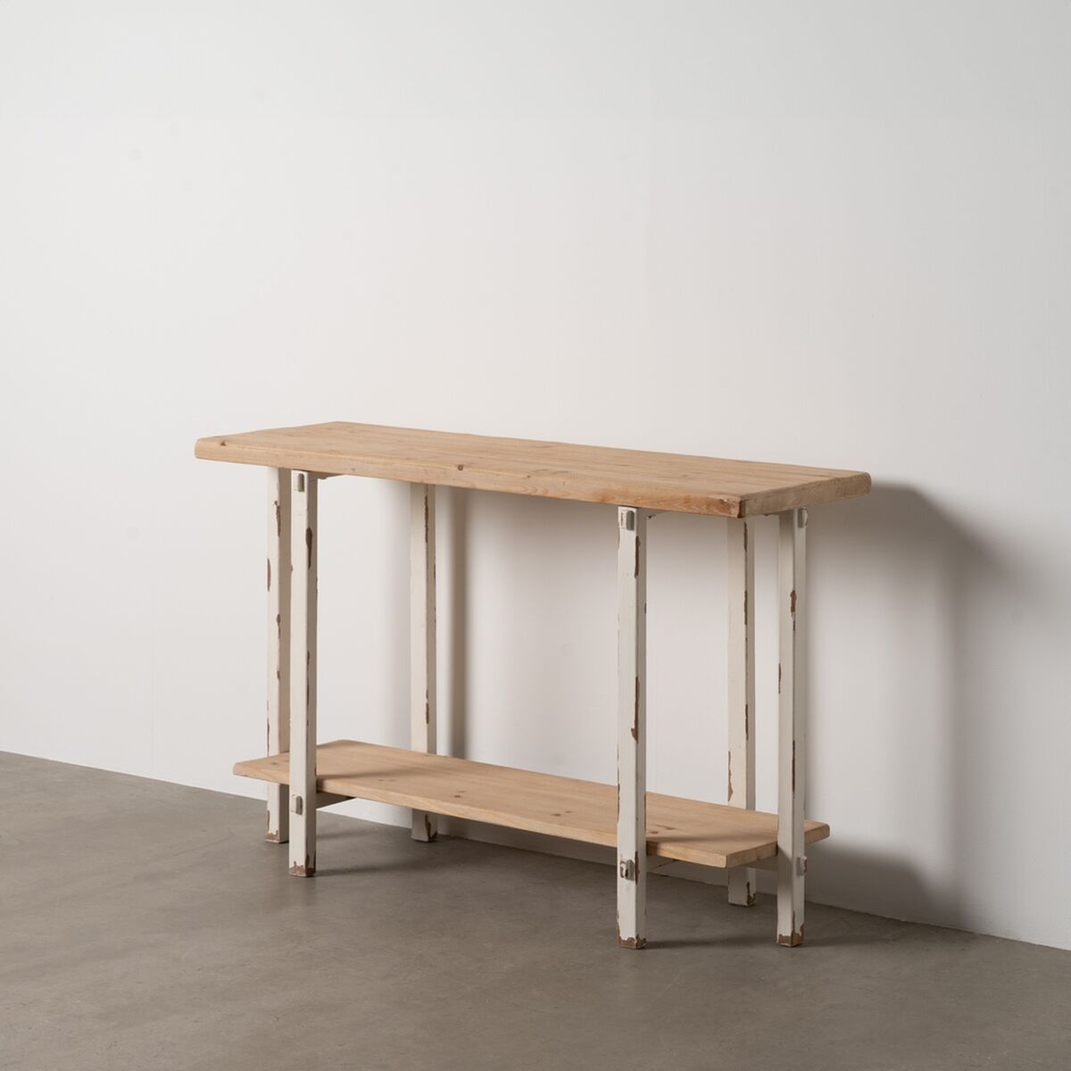 Vstupní skříňka bílá přírodní 120 x 40 x 80 cm – obrázek 2