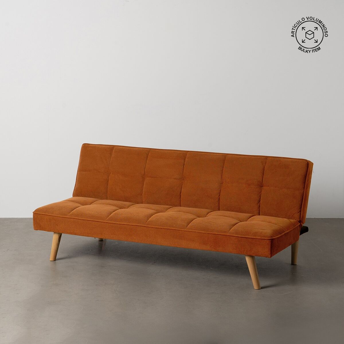 Oranžová rozkládací pohovka 175 x 84 x 73 cm – obrázek 2