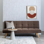Rozkládací pohovka šedobéžová 175 x 84 x 73 cm – obrázek 3