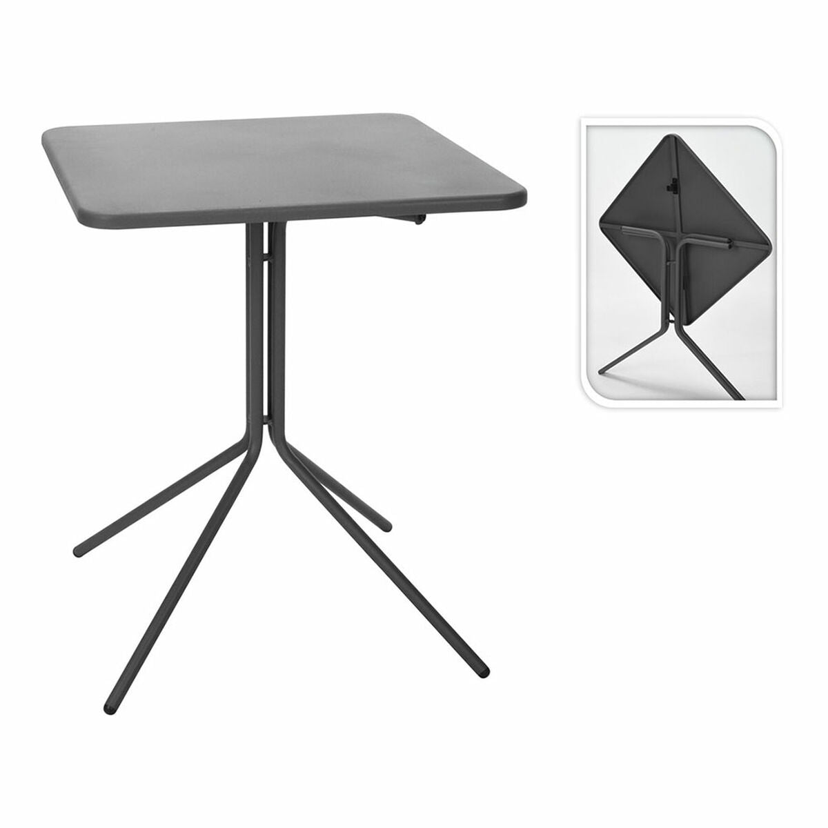 Stůl Skládací stůl Ambiance x99001620 Tmavě šedý 58 x 58 x 70 cm – obrázek 2