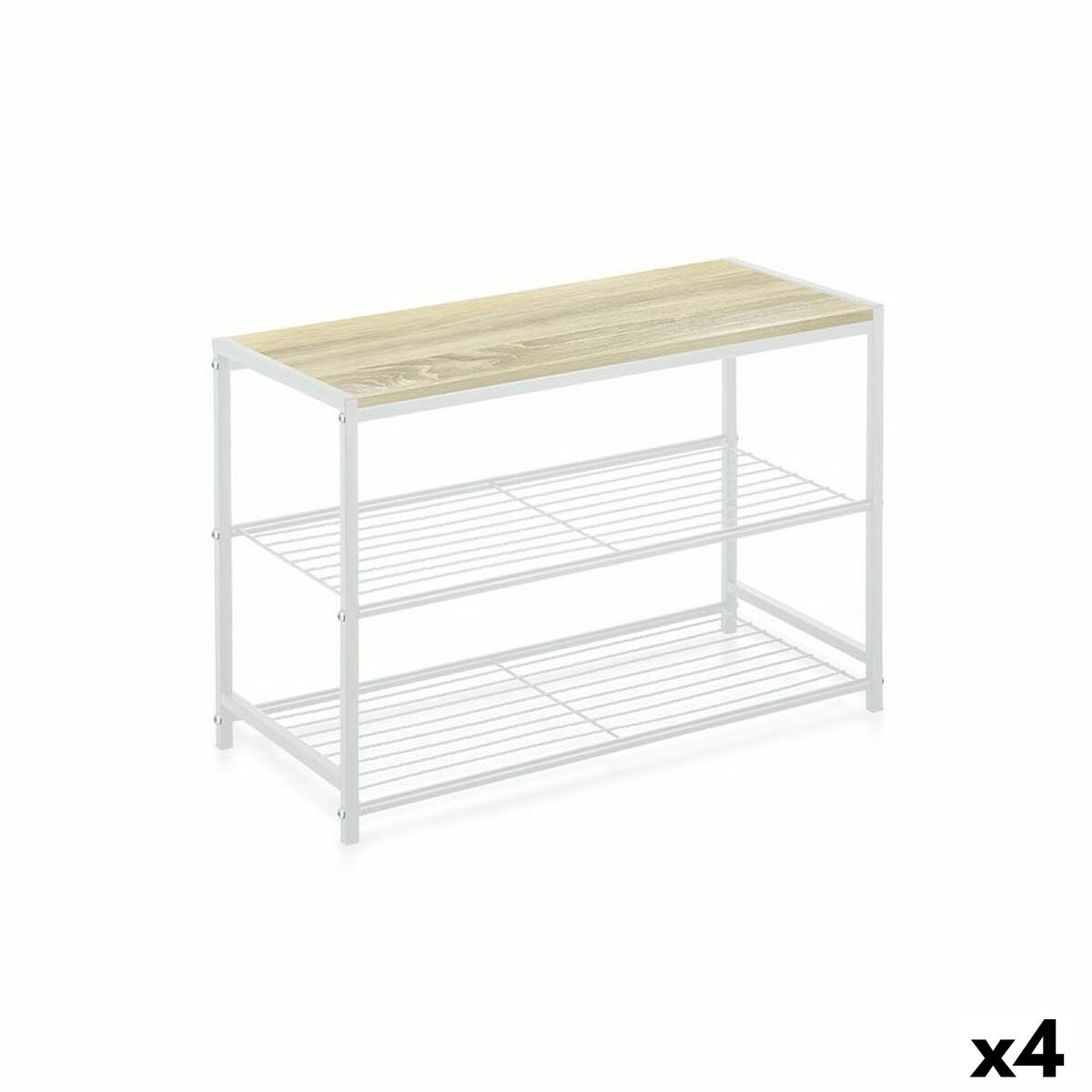 Regál Confortime 3 police kov 60 x 30 x 43 cm (4 ks)