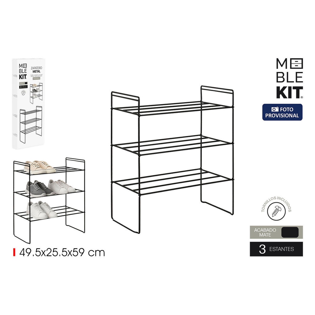 Botník MobleKit kov 49,5 x 25,5 x 59 cm (6 kusů) – obrázek 7