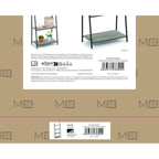 Regál MobleKit černý šedý dřevo kov 60 x 34,5 x 150 cm (3 kusy) – obrázek 6