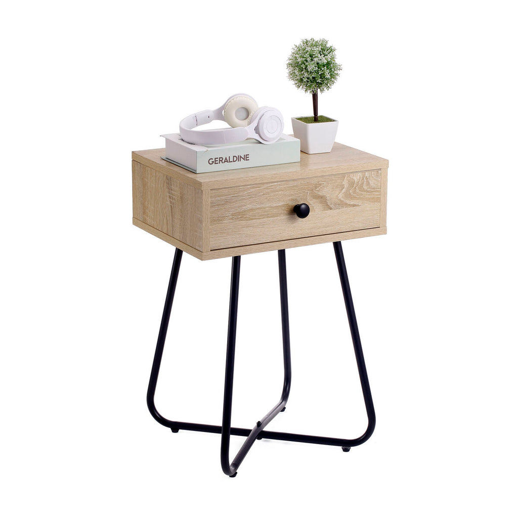 Odkládací stolek MobleKit hnědý černý 40 × 34 × 60 cm (3 kusy) 49,5 × 50 × 25,5 cm – obrázek 4