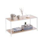 Příruční stolek MobleKit bílo-hnědý 78 x 38 x 38 cm dřevo (3 kusy) – obrázek 5