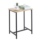 Odkládací stolek MobleKit Hnědý Černý 40 x 30 x 50 cm Kov Dřevo MDF (4 kusy) – obrázek 5