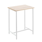 Odkládací stolek MobleKit bílá hnědá 40 x 30 x 50 cm kov, dřevo MDF (4 kusy) – obrázek 3