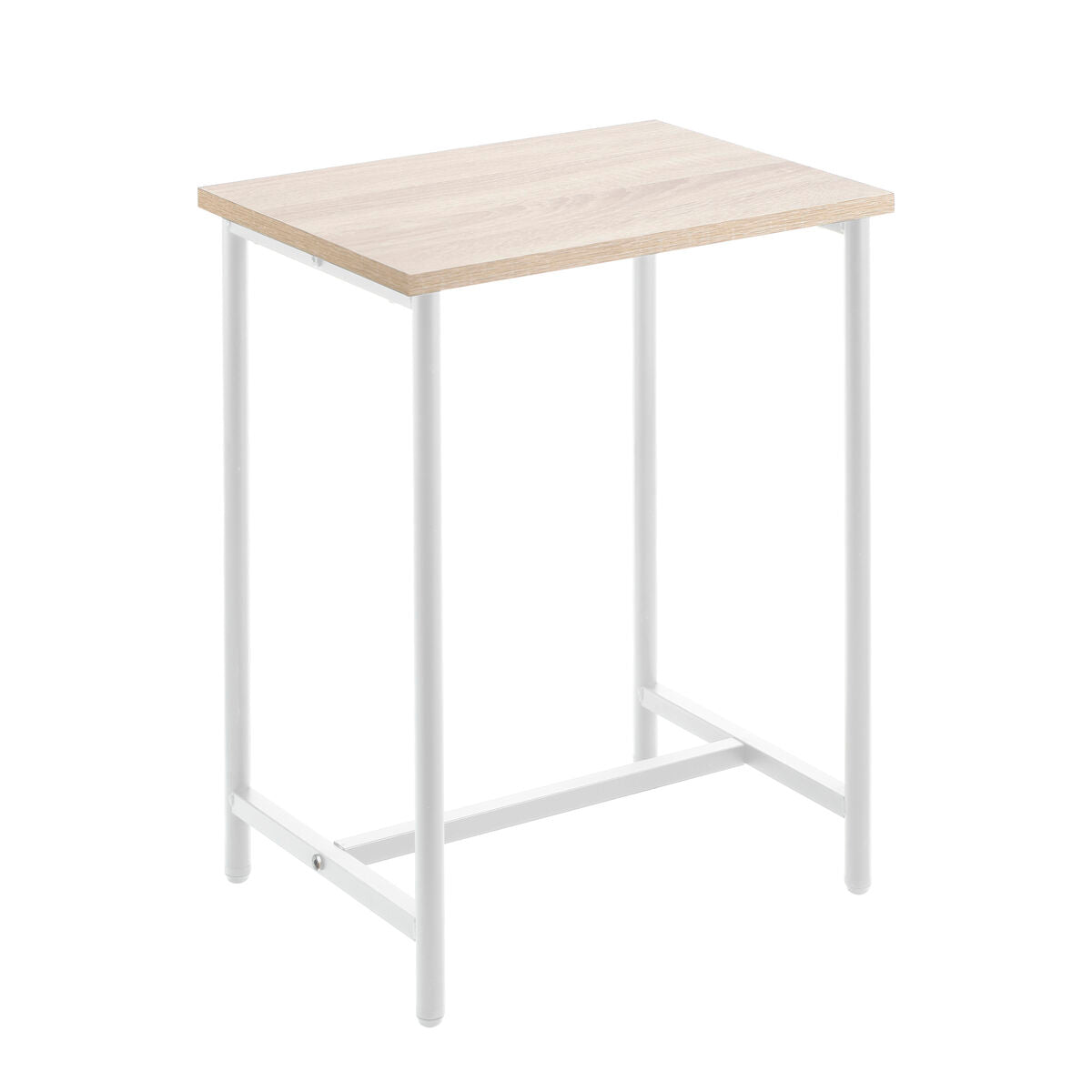 Odkládací stolek MobleKit bílá hnědá 40 x 30 x 50 cm kov, dřevo MDF (4 kusy) – obrázek 3