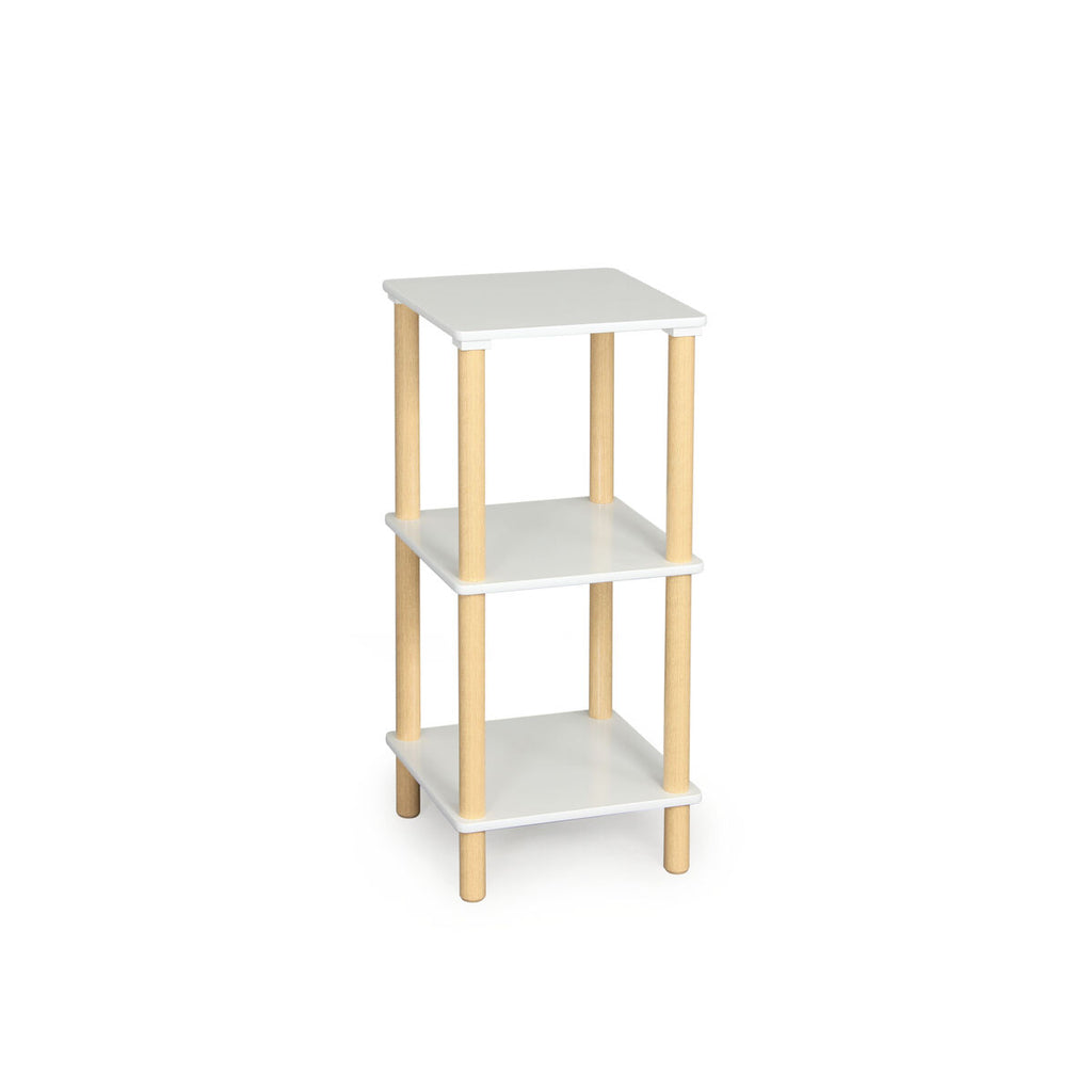 Regál MobleKit bílý hnědý dřevěný 35 x 35 x 75 cm (2 kusy) – obrázek 3