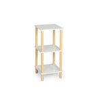 Regál MobleKit bílý hnědý dřevěný 35 x 35 x 75 cm (2 kusy) – obrázek 3