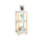 Regál MobleKit bílý hnědý dřevěný 35 x 35 x 75 cm (2 kusy) – obrázek 4