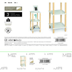 Regál MobleKit bílý hnědý dřevěný 35 x 35 x 75 cm (2 kusy) – obrázek 6