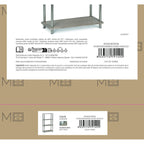 Regál MobleKit hnědý stříbrný dřevo ocel 60 x 29,5 x 112 cm (2 kusy) – obrázek 6