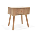 Noční stolek MobleKit hnědý 40 x 30 x 45 cm (2 kusy) 18.1x34.8x46 cm – obrázek 3