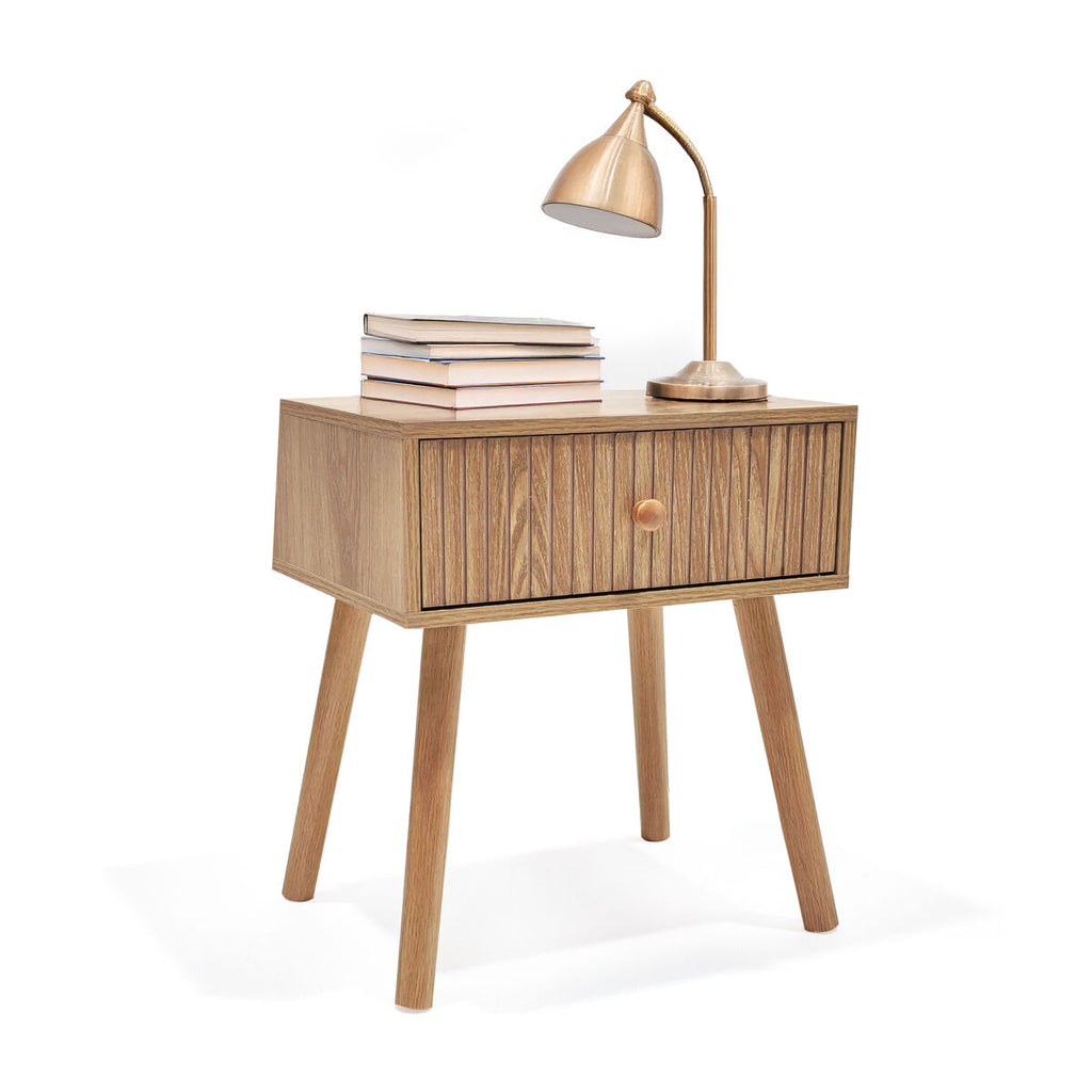 Noční stolek MobleKit hnědý 40 x 30 x 45 cm (2 kusy) 18.1x34.8x46 cm – obrázek 4