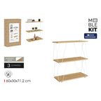 Regál MobleKit bílý, hnědý, dřevo, kov 60 x 30 x 71,2 cm (2 kusy) – obrázek 2