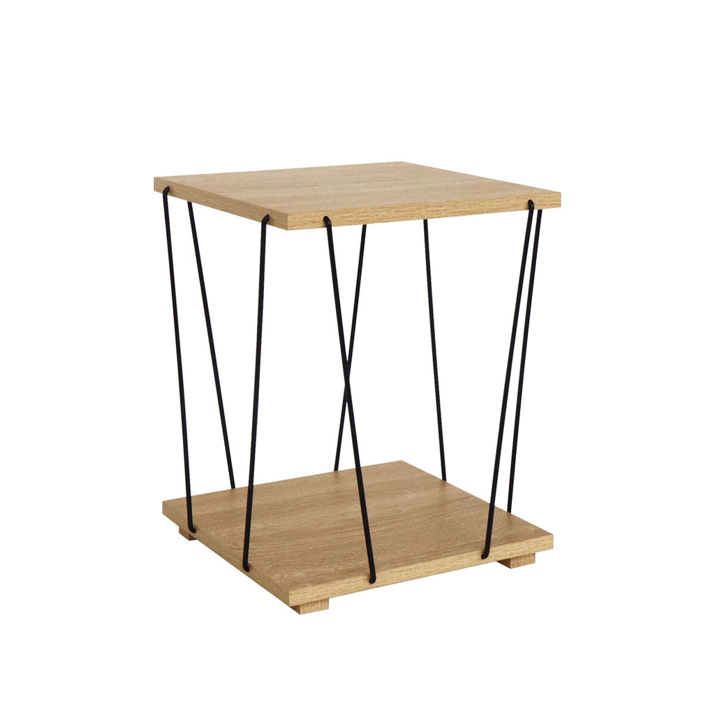 Odkládací stolek MobleKit Hnědá Černá 31,8 x 31,8 x 38,5 cm (4 kusy) – obrázek 5
