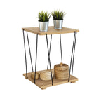 Odkládací stolek MobleKit Hnědá Černá 31,8 x 31,8 x 38,5 cm (4 kusy) – obrázek 2