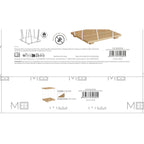 Odkládací stolek MobleKit bílo-hnědý 31,8 x 31,8 x 38,5 cm (4 kusy) – obrázek 5