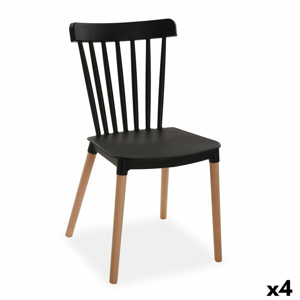 Židle Versa černá 52,5 x 80 x 43 cm (4 ks)