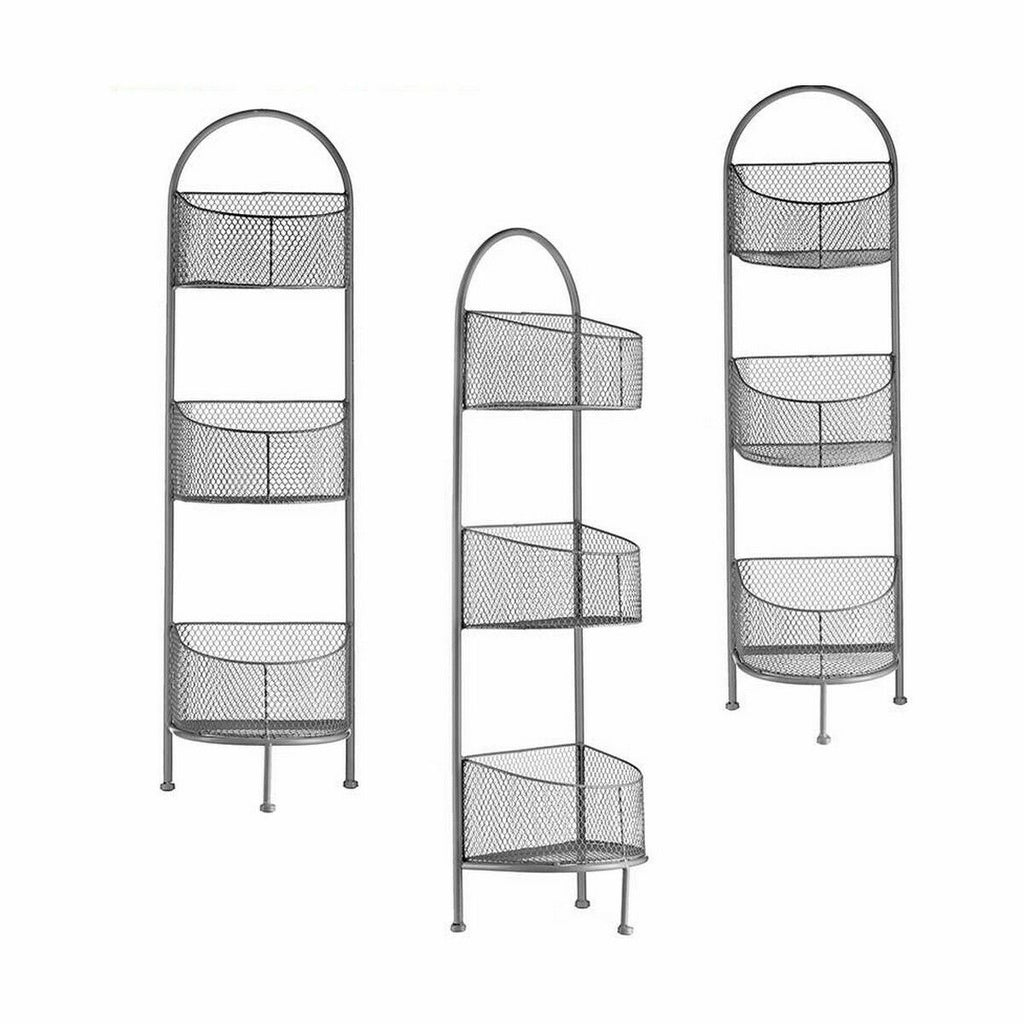 Regál Dárkové dekorace Stříbrný Stříbrný kov 21,2 x 97 x 28,5 cm (4 kusy) – obrázek 3