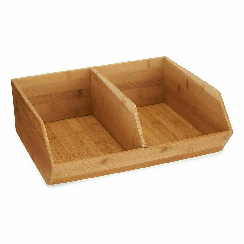 Stohovatelný box organizér Kinvara JWKW-5152 (2) hnědý bambus 34,5 x 13 x 31 cm (6 kusů) – obrázek 2
