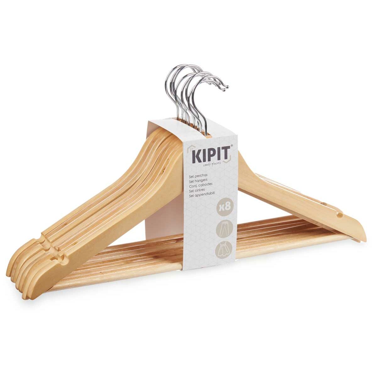 Sada ramínek Kipit Hnědá Dřevo Kov 44,5 x 1,2 x 23 cm 43,5 x 23 x 10 cm 44,5 x 23 x 10 cm (8 kusů) – obrázek 3