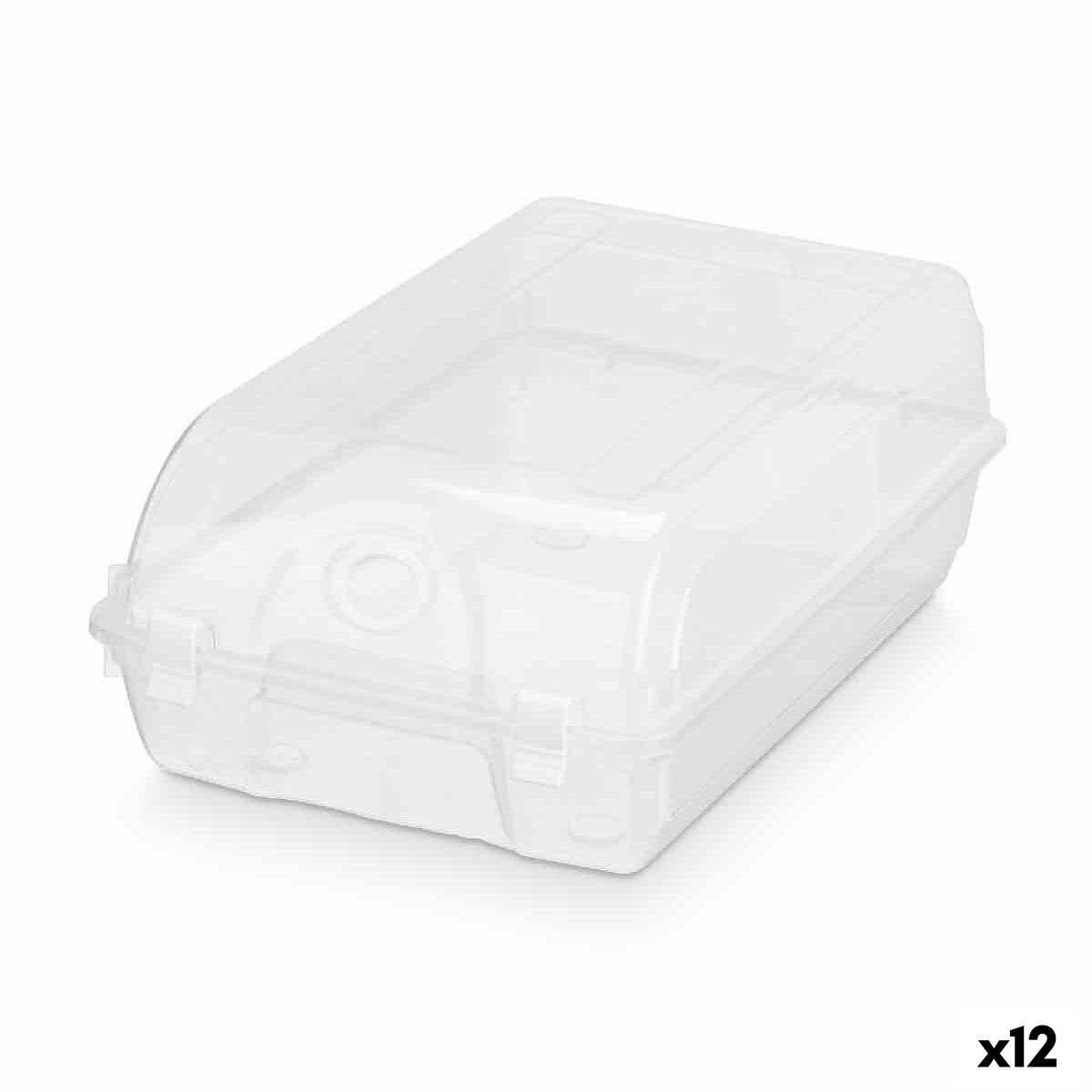 Stohovatelný box na boty Gondol Transparentní plast 21 x 13 x 37 cm 21,4 x 13 x 37 cm (12 kusů)