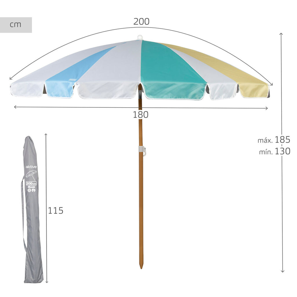 Slunečník Aktiv Ø 200 cm 20 x 185 x 20 cm (6 kusů) – obrázek 5