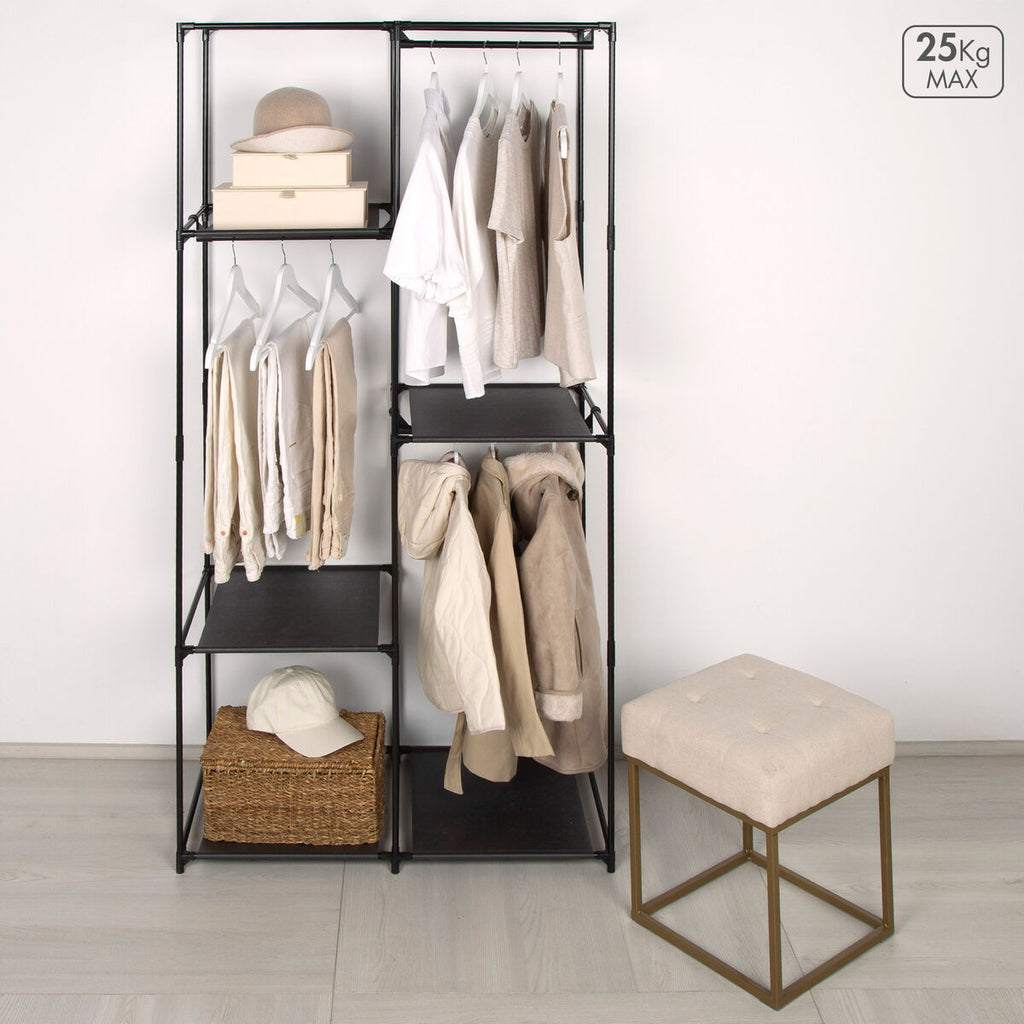 Organizér na oblečení a boty Max Home černý 88 x 167 x 45 cm 2 kusy – obrázek 3