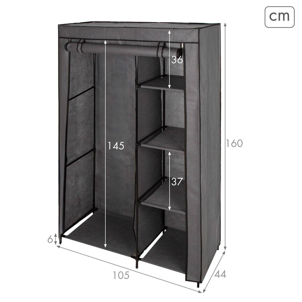 Organizéry na oblečení a boty Max Home tmavě šedé 105 x 160 x 44 cm 2 kusy – obrázek 5