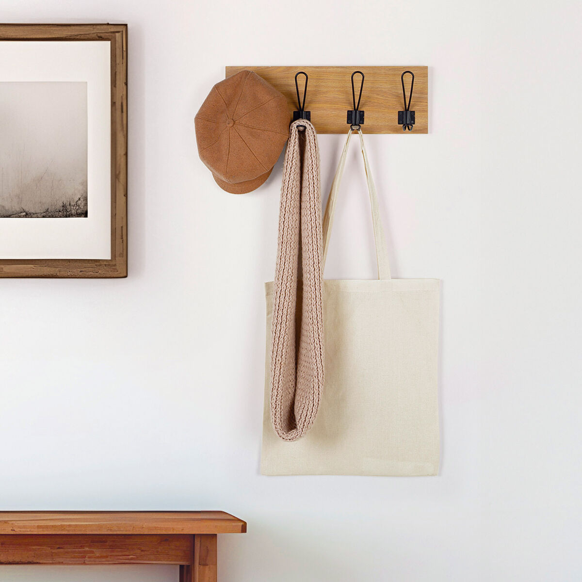Věšák Max Home dřevo MDF (4 kusy) 36.5x18.5x48 cm – obrázek 2