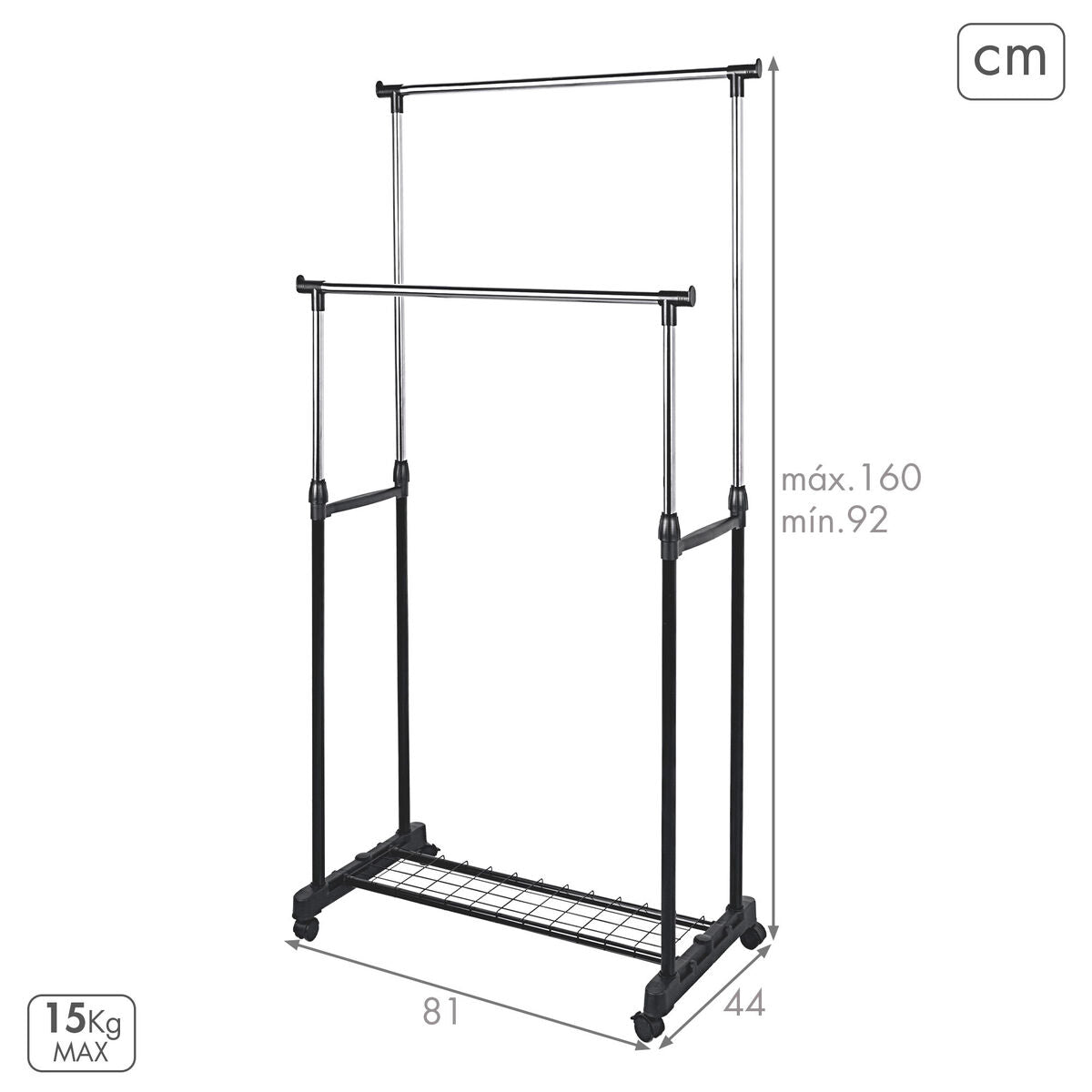 Věšák Max Home kov (2 kusy) 78x17.5x20 cm – obrázek 4