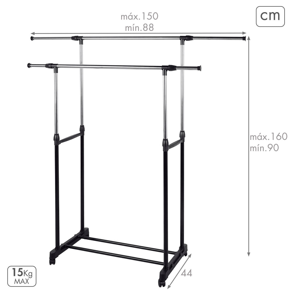 Věšák Max Home kovový (2 kusy) 78x18x16 cm – obrázek 4