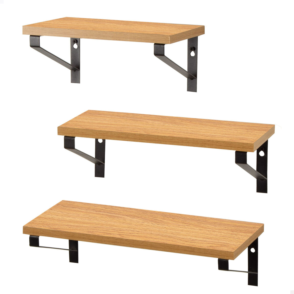 Regály Max Home železo dřevo MDF 42 x 12 x 16 cm (4 kusy) 31,5x20,5x45,5 cm hnědá – obrázek 2