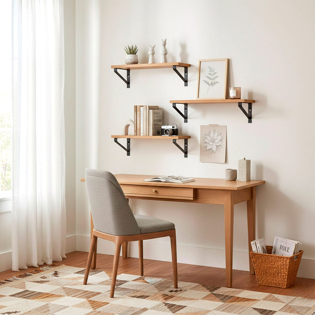 Regály Max Home železo dřevo MDF 42 x 12 x 16 cm (4 kusy) 31,5x20,5x45,5 cm hnědá – obrázek 3