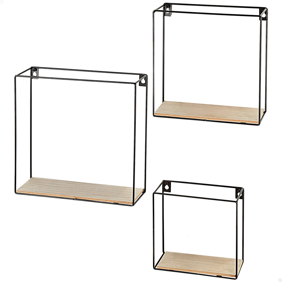 Regál Max Home železo dřevo MDF 30 x 30 x 10 cm (4 ks) – obrázek 2