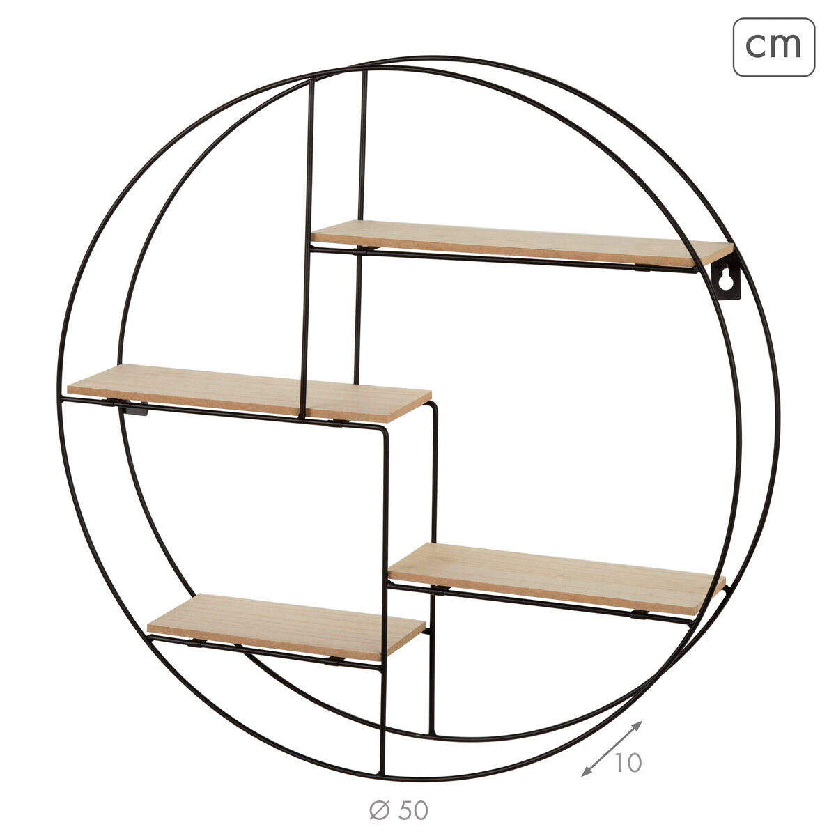 Regál Max Home železo dřevo MDF 50 x 50 x 10 cm (4 kusy) – obrázek 5