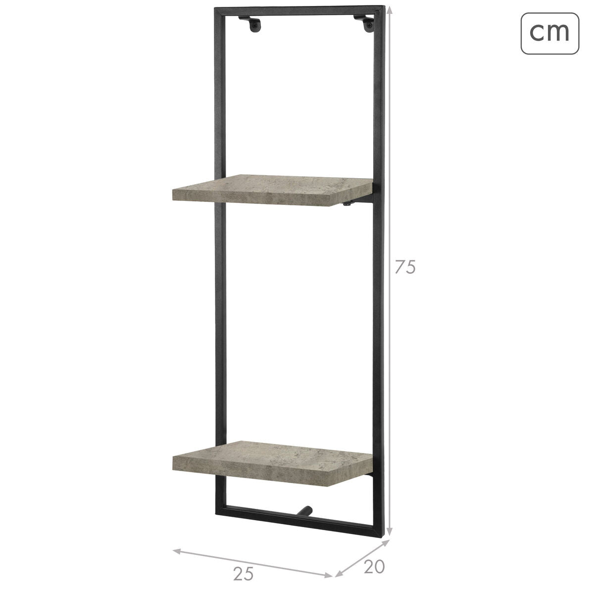 Police Max Home železo dřevo MDF 25 x 75 x 20 cm (4 kusy) 77,5x10,5x27,5 cm – obrázek 5