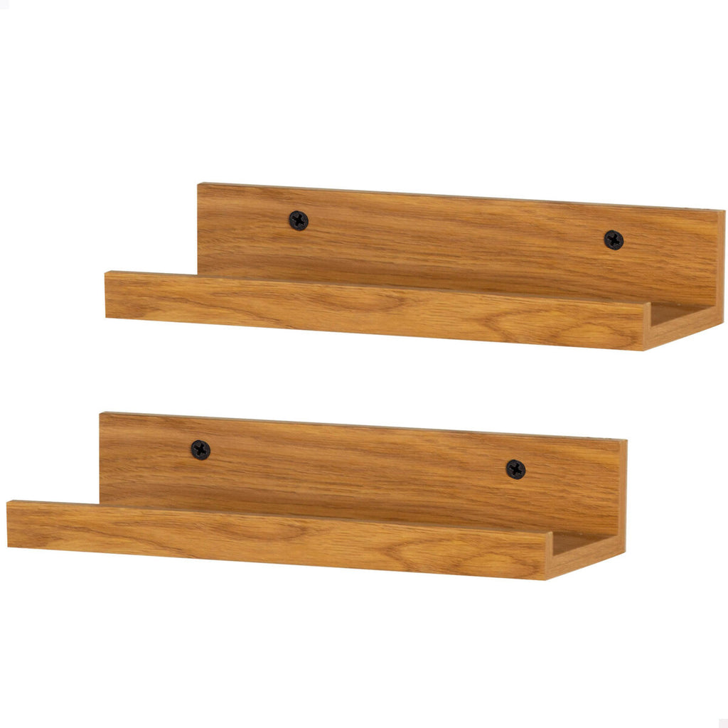 Regály Max Home dřevo MDF 25 x 5 x 10 cm (6 kusů) 27x19x25 cm hnědé – obrázek 2