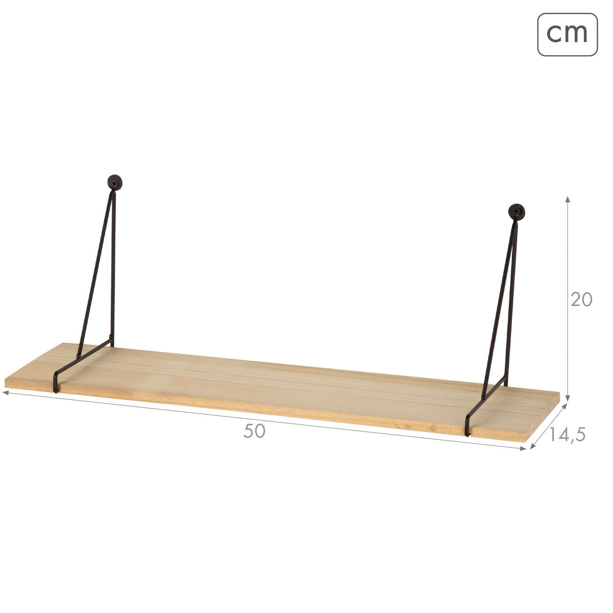 Regály Max Home železo dřevo MDF 50 X 20 X 14,5 CM (6 kusů) – obrázek 5