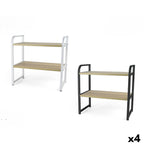 Regál Confortime dřevo kov 40 x 20 x 38,5 cm (4 kusy)