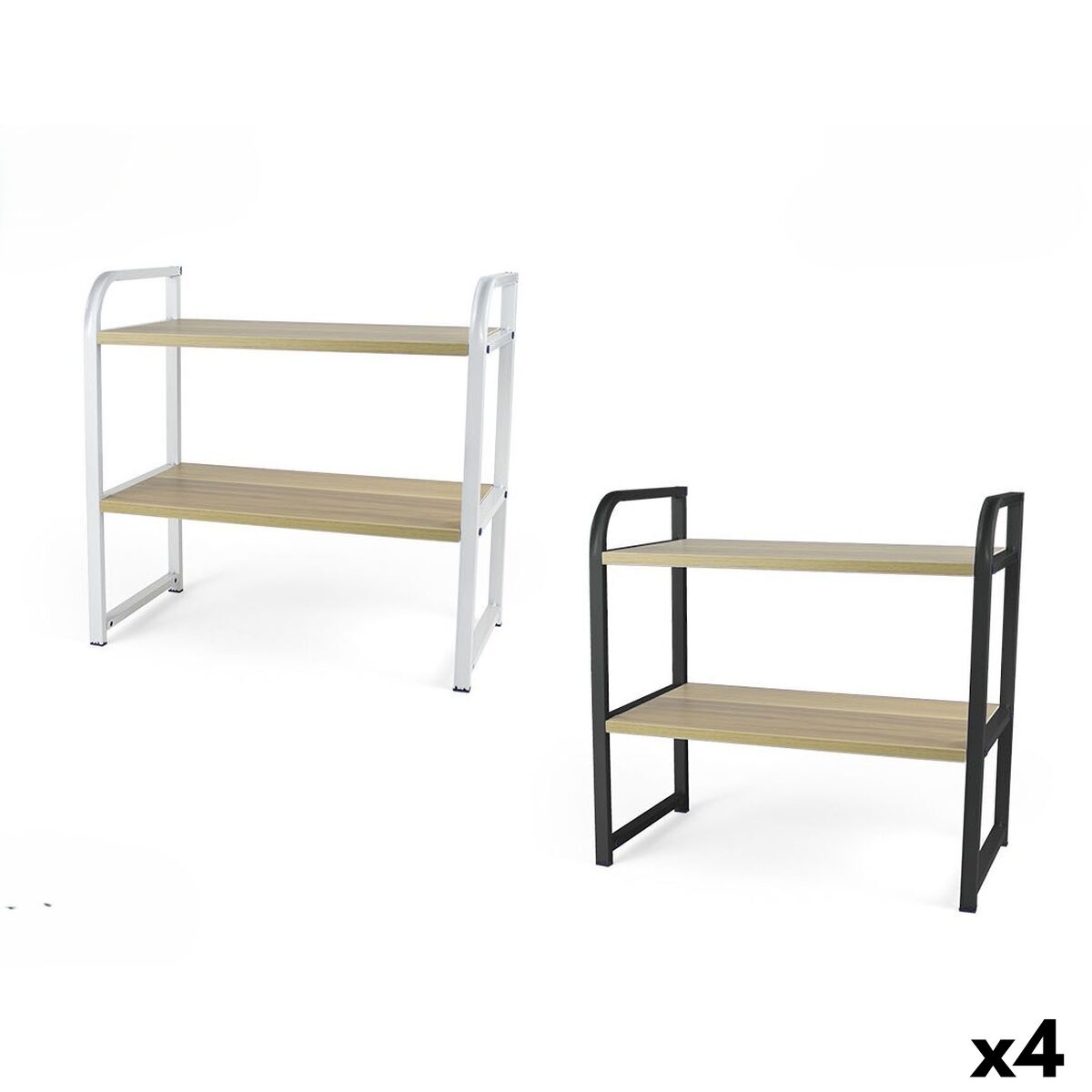 Regál Confortime dřevo kov 40 x 20 x 38,5 cm (4 kusy)
