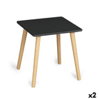 Odkládací stolek MobleKit hnědo-černý 40 x 40 x 40 cm (2 kusy)
