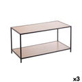 Odkládací stolek MobleKit hnědý černý 78 x 38 x 38 cm dřevo (3 kusy)