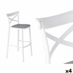 Taburet Gift Decor Bílá Šedá Polypropylen Ratan 41 x 103 x 52,5 cm (4 kusy)