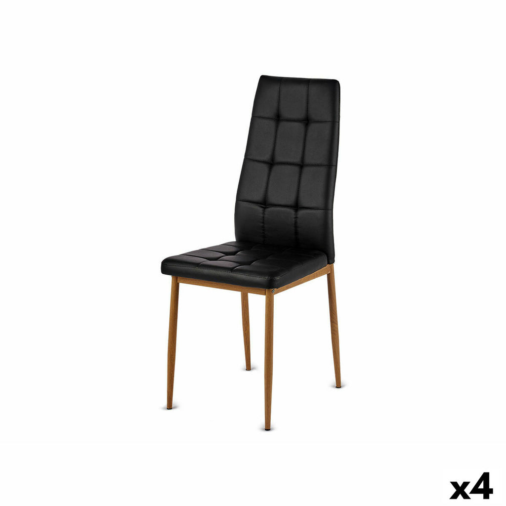Jídelní židle Gift Decor černá dřevo polyuretan železo 42 x 51 x 97 cm (4 kusy)