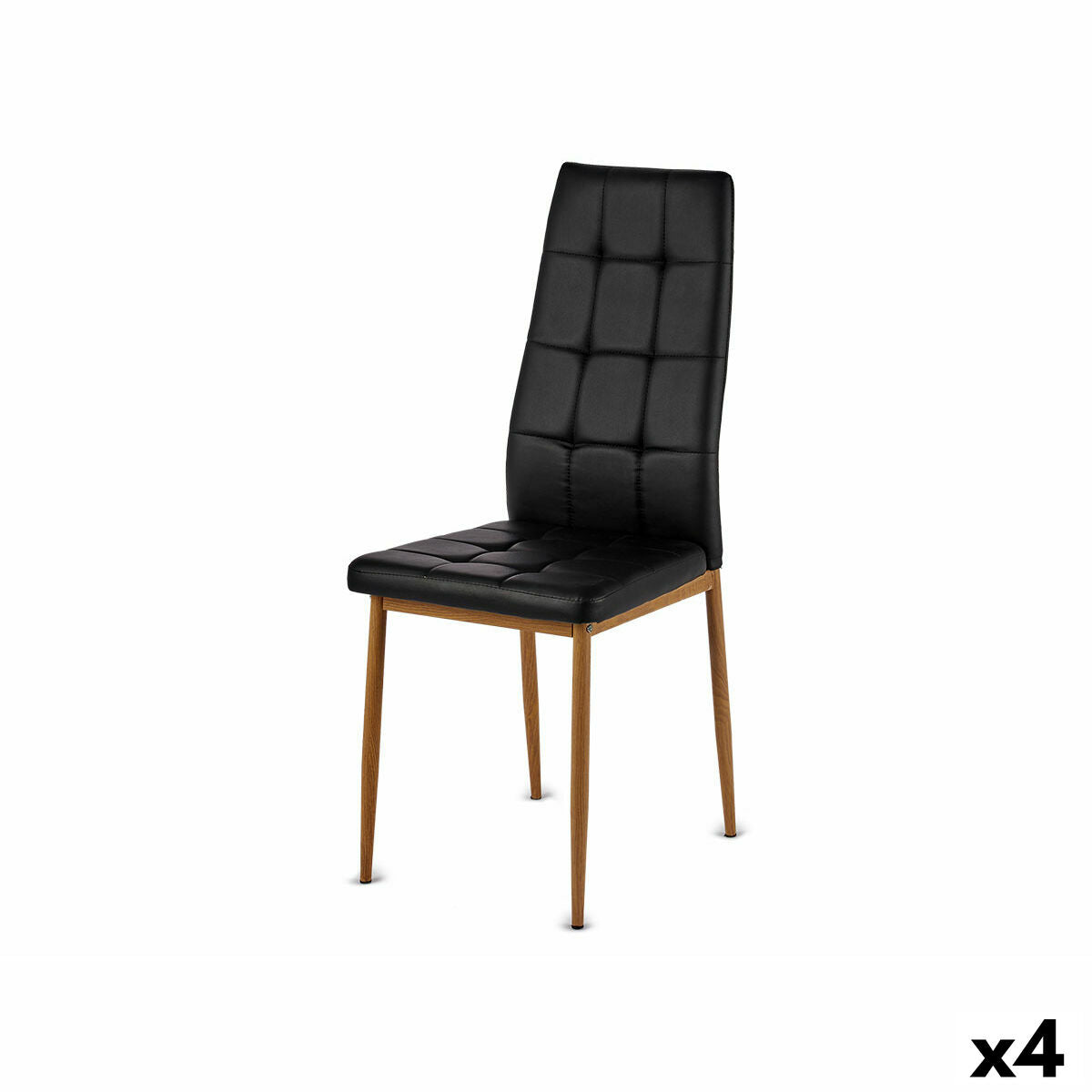 Jídelní židle Gift Decor černá dřevo polyuretan železo 42 x 51 x 97 cm (4 kusy)