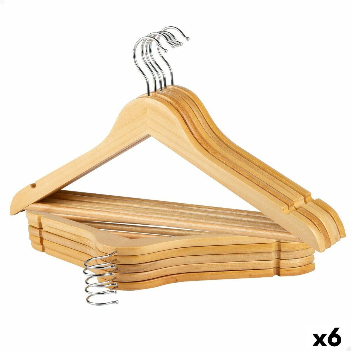Sada ramínek Max Home přírodní Dřevo Ocel 44,5 x 23 x 1 cm 10 kusů (6 ks)